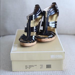 Michael Kors Robertson T Strap Patent Sandal
